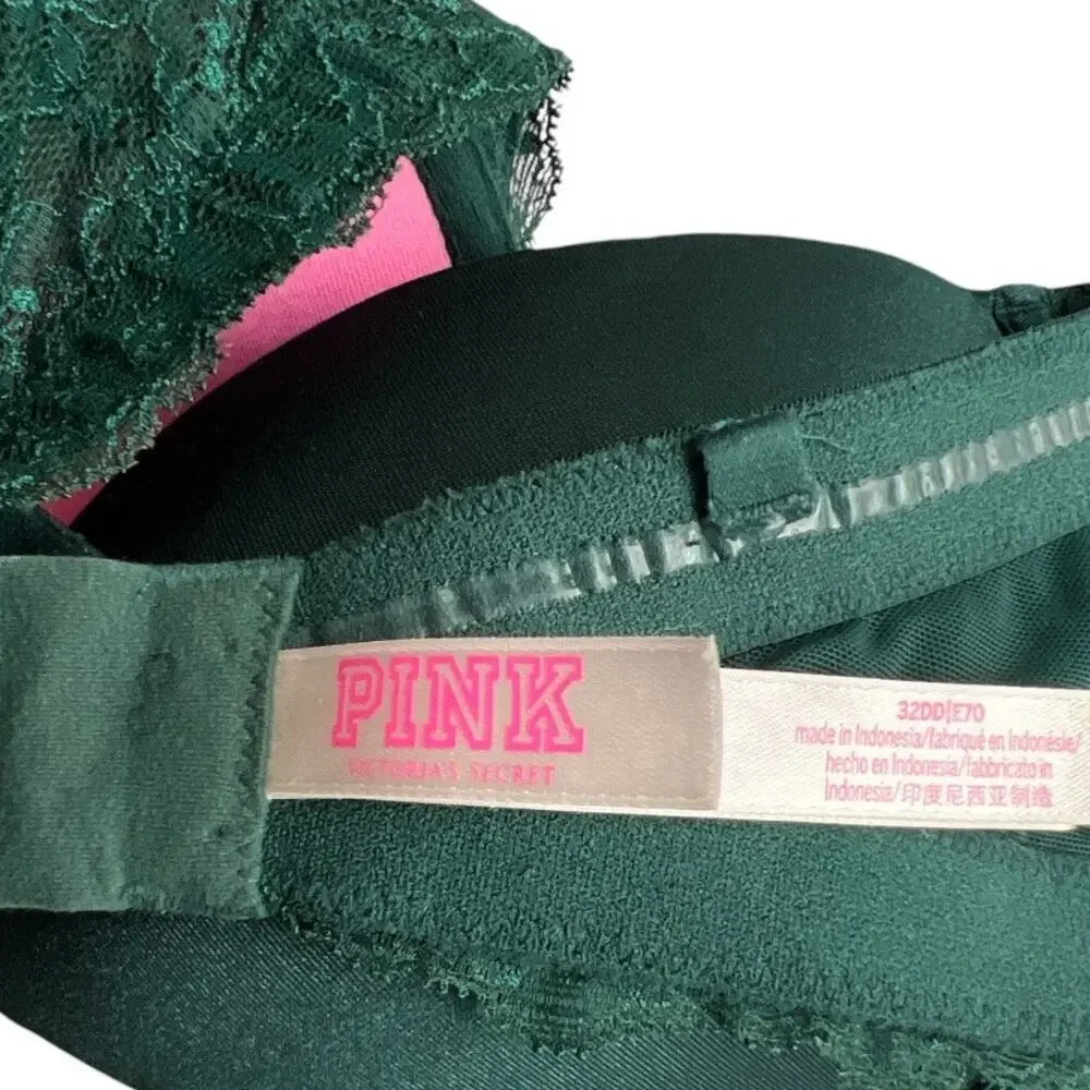 Victoria's Secret Strapless Green Light Lined Bra, 32DD
